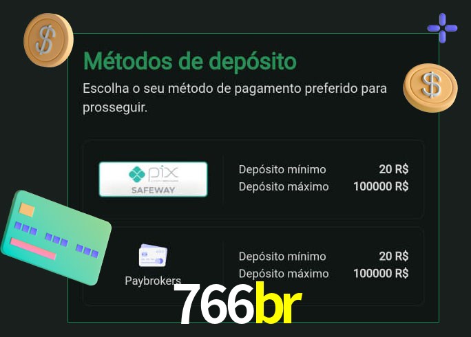 O cassino 766br oferece uma grande variedade de métodos de pagamento